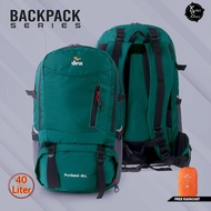 425 Tas Backpack Semi Keril 40 Liter Pria Free Jas Hujan Merk Elbrus Ransel Extra Jumbo Mudik Sekola