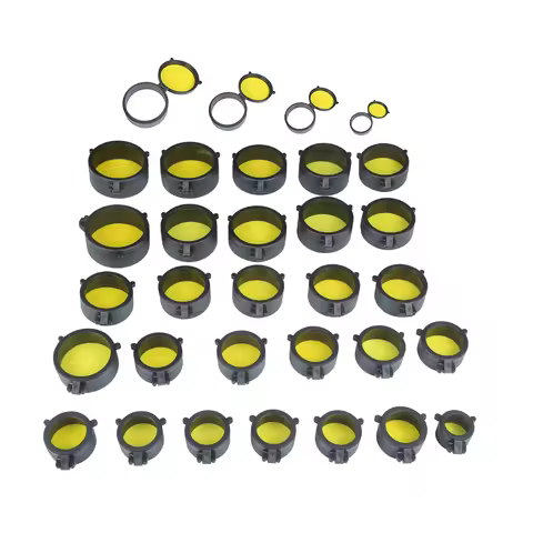 30-69MM Yellow Transparent Rifle Scope Lens Cover Flip Up Quick Spring Protection Cap Objective Lid