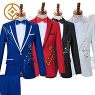 Performance Costume Sequin Suit Suit Stage Chorus Men's Dress Singer Host Costume Male Adult Suit