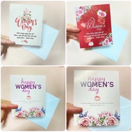 Set of 10 greeting cards March 8, October 20, 1 sheet with envelope 9x11cm