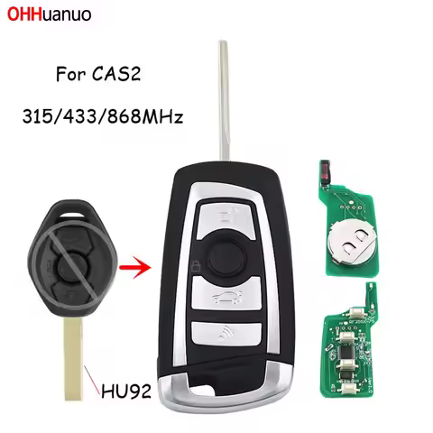 CAS2 315/315LP/433/868MHz ID46 Chip Modified Folding Flip Remote Key Fob For BMW 1 3 5 6 Series E93 