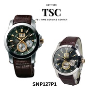 SEIKO Premier Kinetic รุ่น SNP127P1 เครื่องญี่ปุ่น สแตนเลส สายหนังแท้ ประกันศูนย์ไซโก้