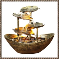 I3(JPTZ) Relaxation Indoor Waterfall Fountain Tabletop Water Fountain LED Light for Home Office Room