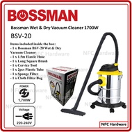 Bossman BSV-20 Wet & Dry Vacuum Cleaner 1700W