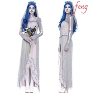 Zombie Striking Ladies Corpse Bride Fancy Dress Costume With Vivid Color Fabric Nontoxic And