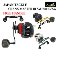 OPASS CRANX MASTER III SW301HG/XG NEW 22 OPASS CRANX MASTER III SW 301HG/SW 301XG Left Handle Baitca