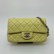 CHANEL CF20 黃色羊皮銀扣 A69900/晶片版