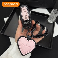 Soopsori Soft TPU Car Remote Key Cover Case For Audi A3 A4 B9 A6 C8 A7 S7 4K A8 D5 S8 Q7 Q8 SQ8 E-tr