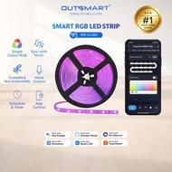Outsmart WIFI LED Smart Strip RGB Dimmable for TV Backlight Decoration Google RGBIC DREAM COLOUR GOV