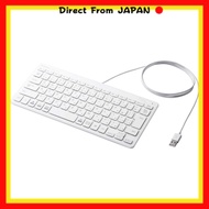 ELECOM Keyboard Wired Pantograph Mini Keyboard White TK-FCP096WH