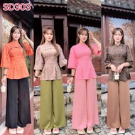 COVERED BUTTON BROADGER SET (SD303) Innovative Dharma Dress, Do Lam, Ba