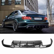 For Benz W212 E260 E300 E63 AMG 2014 2015 2016 Carbon Fiber Rear Spoiler Diffuser Bumper Guard Prote