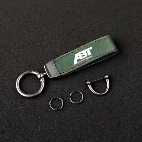 Premium Material Leather Car Key Ring Chain Car Interior Keychain for ABT Audi RS3 RS4 RS5 RS6 RS7 T
