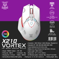 NUBWO เมาส์ไร้สาย รุ่น X210 VORTEX ที่มีปุ่มกดมากถึง 9 ปุ่ม ไฟ RGB