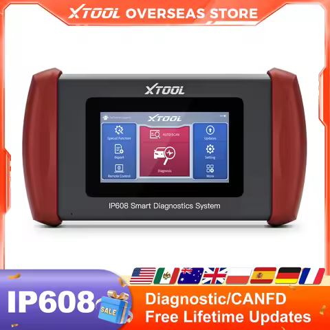 XTOOL Inplus IP608 Car Diagnostic Tool Lifetime Free Update Auto VIN OBD2 Scanner 8-in-1 Data Stream