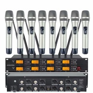Uhf Wireless Karaoke Handheld Microphone System Professional 8 Channel for Wholesales Oem Long Range