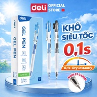 Combo 5/12/24 Deli EG299 1s Quick Dry Press Gel Pen Black Blue Ink Ballpoint Pen Smooth Ink Nib ST 0