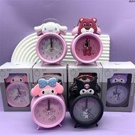 【In delivery】 Sanrio Alarm Clock, Kuromi Cartoon Silicone Head Shape Alarm Clock, Bedroom Night Ligh