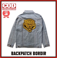 Backpatch Patch Bordir Besar Emblem Jaket Punggung Motif Macan Tiger