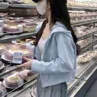 外套coat短款外套女春秋款2024新款连帽卫衣小个子休闲上衣初秋装韩系穿搭新款25.3.2