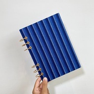 藍色條紋 - A5 / A6 6孔活頁本 封面可水洗 無時效 行事曆 手帳