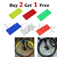 【Boutique &amp; Stock】 Fluorescent MTB Bike Bicycle Sticker Cycling Wheel Rim Reflective Stickers Decal