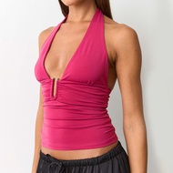 DUNEA Women'S New Pleated Hardware Cami
