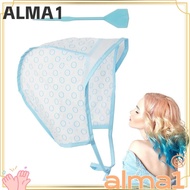 ALMA Hair Highlighting Cap, Blue Reusable Hair Coloring Cap,  With Plastic Crochet Hook Hair Dying F