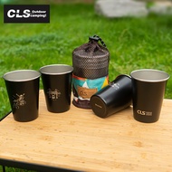 Outdoor 304 Stainless Steel Cup Set Camping 4-Piece Set Mountaineering Portable Water Cup Set