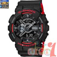 นาฬิกาข้อมือCASIO GSHOCK นาฬิกาข้อมือผู้ชาย สายเรซิ่น รุ่น GA-110HR-1A(Red and black)