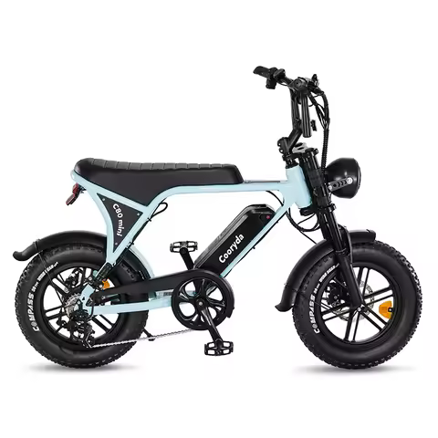 Mini Electric Mountain Fatbike Electric Bike OUXI V8 Aluminum Alloy Frame 16-Inch Fat Tire Ebike E B