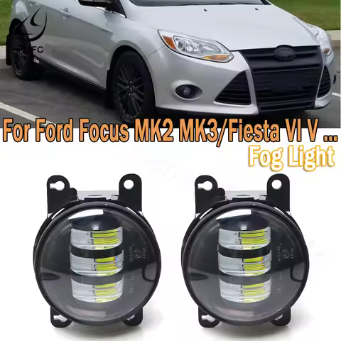 PMFC LED Fog Light Assembly Driving Fog Lamp For Ford Focus MK2 04-10 MK3 11-15 Fiesta V 01-08 Fiest