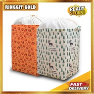 Ringgit Gold Foldable Laundry Basket Storage Box Ready Stock Waterproof Extra Large Capacity Dirty Clothes Basket 洗衣篮