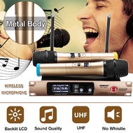 New Professional UHF Wireless Microphone Speaker Handheld Microphone Karaoke Mic Music Player Singing Recorder KTV