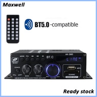 maxwell   AK380 Digital Amplifier V5.0 HiFi FM Audio Amplifier For Karaoke Home Theater Sound System Subwoofer Speaker