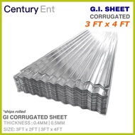 ― ✱ ⚠️ 3FT x 4FT | GI CORRUGATED SHEET | Yero  Galvanized Iron Roofing | 0.4MM  0.5MM