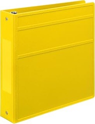 Carstens 2-Inch Heavy Duty 3-Ring Binder - Side Opening, Yellow, Durable Plastic, Precision No-Gap R