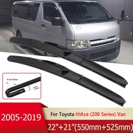 For Toyota HiAce (200 Series) Van 2005-2019 22"+21" Car Wiper Front Wiper Blades Fit U HOOK Arm Fron