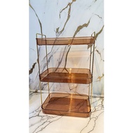 3-tier acrylic double storage rack