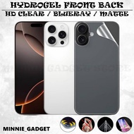 iPhone 16 Pro Max / 16 Plus / 15 Pro Max / 15 Plus Hydrogel Front + Back Screen Protector