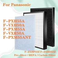 For Panasonic F-PXH55A F-VXH50A F-PXM55A F-VXR50A F-PXM55ANT Air Purifier F-ZXHP55Z F-ZXHD55Z Replacement HEPA Filter and Activated Carbon Filter