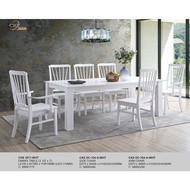 1+ 8 Seater Square Maple Design Wood Dining Set Kayu High Quality Turkey Fabric Chair / Dining Table