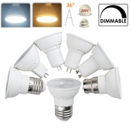 7W Dimmable LED Spotlight Bulbs GU10 MR16 220V 36 Degree E27 B22 GU5.3 2835 SMD Cold Warm White Ener
