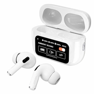 A9 Pro Touch Screen ANC Wireless Earphones TWS Noise Cancelling Earbud  Support APP