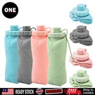 Portable Compression 600ml Folding Travel Kettle Sports Drinking Water Silicone Folding Water Bottle