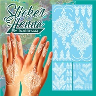 FREE DIAMOND Inai Sticker White Exclusive Henna Sticker Design Pengantin