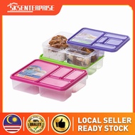 Reheatable Food Safe Food Container Lunch Box SWORDMAN 4-compartment Food Container w/cover