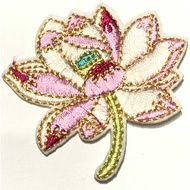 LOTUS FLOWER PATCH LOTUS FLOWER EMBROIDERED EMBLEM/