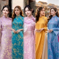 Modern ao dai with high quality Han Chau silk, big size ao dai/ aodailynka88 ao dai set ao dai dress