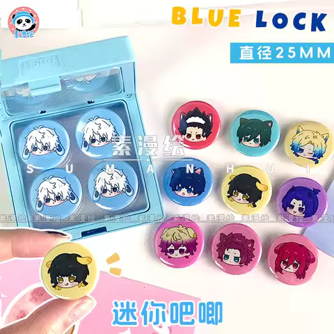 Anime BLUE LOCK Bachira Meguru Michael Kaiser Cosplay Mini Badge Insignia Cartoon Brooch Pin Medal E